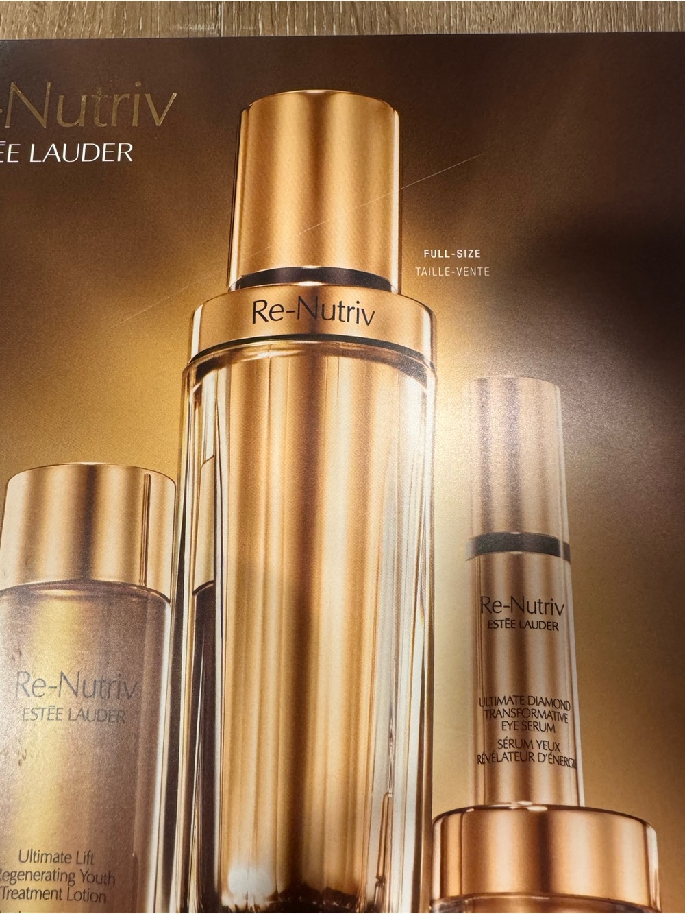 NIB Estée Lauder Re-Nutriv diamond transformative serum set